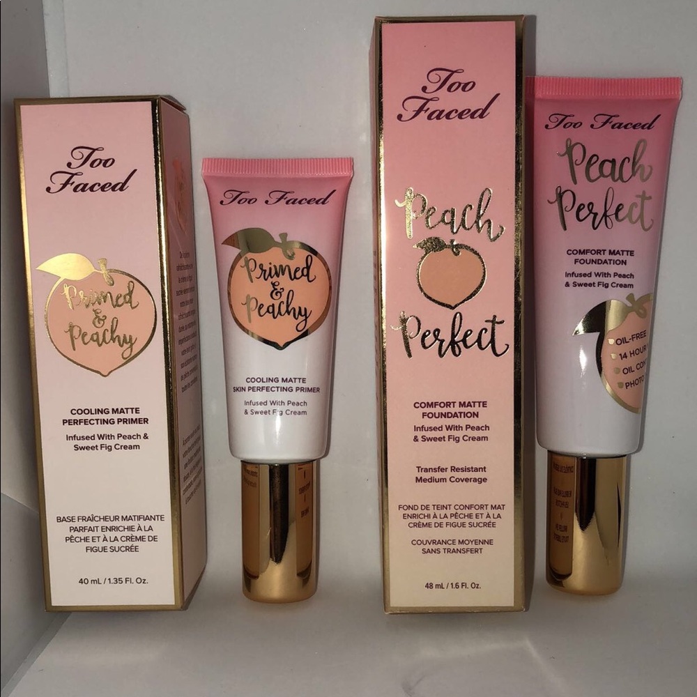 Too faced primed &peachy &peach perfect foundation